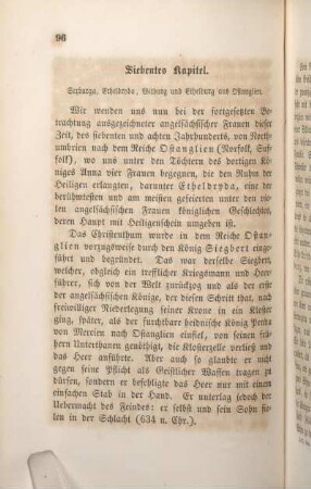 Siebentes Kapitel. Serburga, Etheldryda, Witburg und Ethelburg aus Dstanglien.