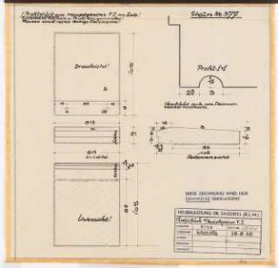 Reichsluftfahrtministerium, Berlin: Hauptgesims V2 (Werkstein): Details 1:10