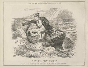 "On his own hook!"