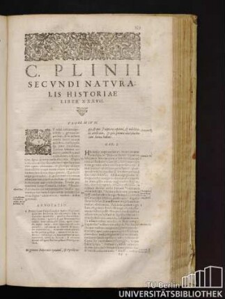 C. Plinij Secvndi Natvralis Historiae Liber XXXVII.
