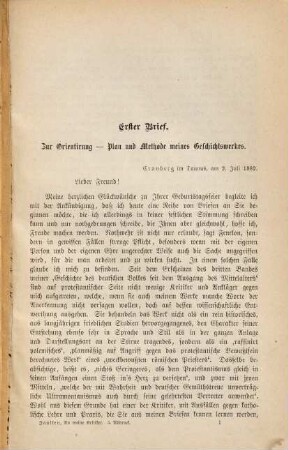 An meine Kritiker : Nebst Ergänzungen u. Erläuterungen zu den 3 ersten Bänden meiner Geschichte des deutschen Volkes