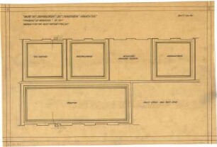 Billing, Hermann; Frankenthal, Zuckerfabrikstr.; Zuckerfabrik, Umbau Verwaltungsgebäude - Stuckdecken im Obergeschoss (Untersicht)
