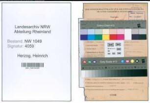 Entnazifizierung Heinrich Herzog , geb. 15.10.1909 (Arzt)