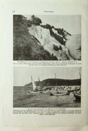 Kreideküste von Stubbenkammer bei Saßnitz auf der Insel Rügen. Höhe der Steilküste 80 m