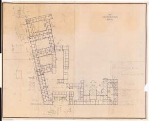 Reichsluftfahrtministerium, Berlin (Vorgängerbauten): ehemaliges Kriegsministerium: Gesamtkomplex: Grundriss EG 1:250