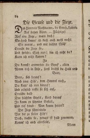 Die Gemse und die Ziege