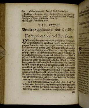 Tit. XXXVII. Von der Supplication oder Revision. [...]