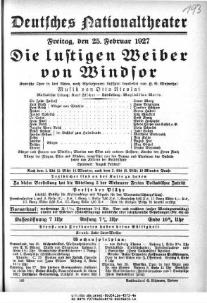 Die lustigen Weiber von Windsor