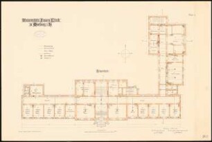 Frauenklinik der Philipps-Universität Marburg: Grundriss Erdgeschoss 1:100
