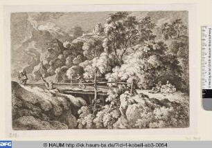 Brücke über eine Schlucht im Hochgebirge