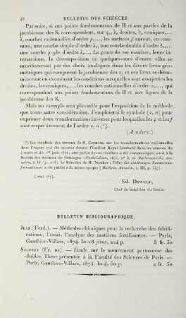 Bulletin Biblographique.