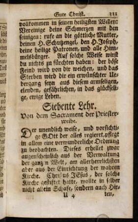 311-327, Siebente Lehr. Von dem Sacrament der Priesterweihe