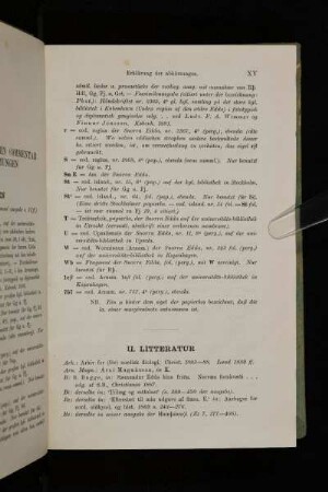 II. Litteratur