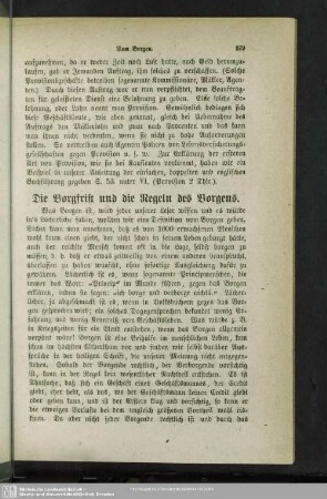 Die Borgfrist und die Regeln des Borgens