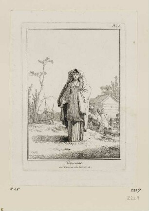 Paysanne, Blatt 3 der Folge "Divers habillemens des Femmes de Moscovie"