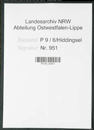 Sterberegister Standesamt Hiddingsel