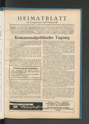 Veranstaltungen des Heimatvereins