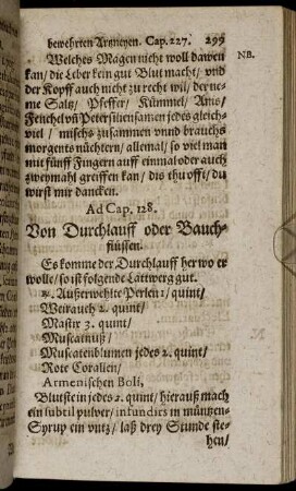 Ad Cap. 128.; Von Durchlauff oder Bauchslüssen.