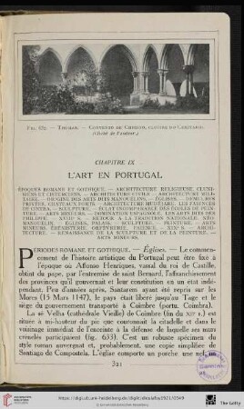 Chapitre IX: L'art en Portugal
