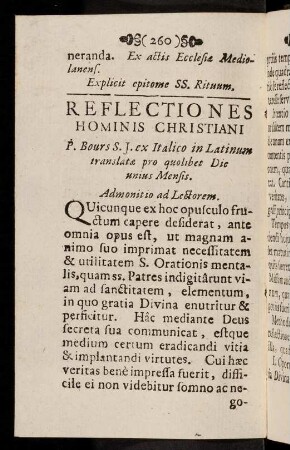 260-263, Reflectiones Hominis Christiani