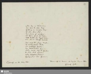 Bl.10. Goll, Heinrich: Stammbucheintrag