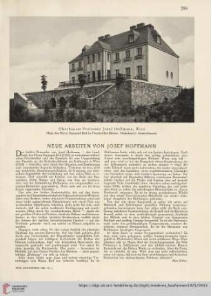 24: Neue Arbeiten von Josef Hoffmann