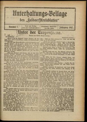 Ausgabe vom Sonntag, den 18. Februar 1917.