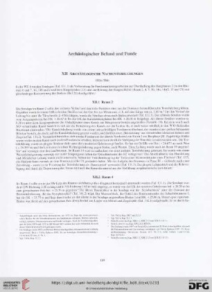 Archäologischer Befund und Funde