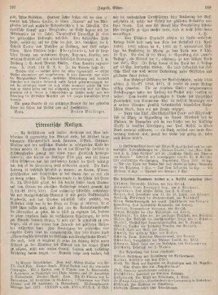 597-599 Literarische Notizen
