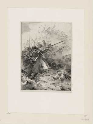 Infanteriekampf, aus: "Lithographische Skizzen"