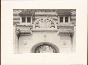 Irrenhaus, Berlin-Buch: Detail Pförtnerhaus (aus: Neubauten der Stadt Berlin, Bd. VII, 1908)
