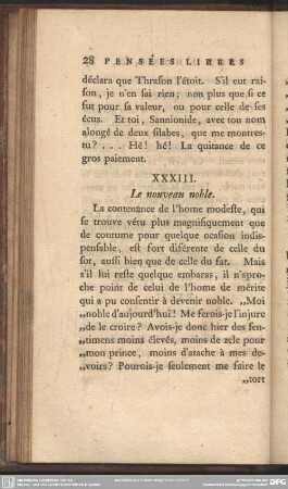 XXXIII. Le nouveau noble