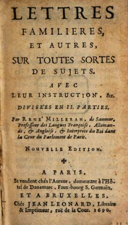 Lettres familières