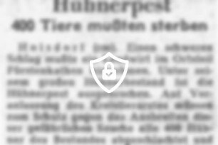 Hühnerpest - 400 Tiere mußten sterben