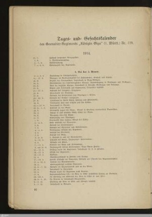 Tages- und Gefechtskalender