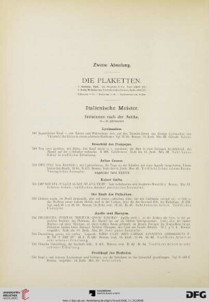 Italienische Meister (Nr. 748-873)