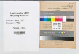 Entnazifizierung Hans Glassl , geb. 03.08.1906 (Verw.-Angest.)
