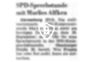 SPD-Sprechstunde mit [Name maskiert]