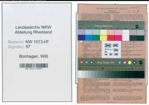 Entnazifizierung Willi Bonhagen , geb. 06.08.1912 (Buchhalter)