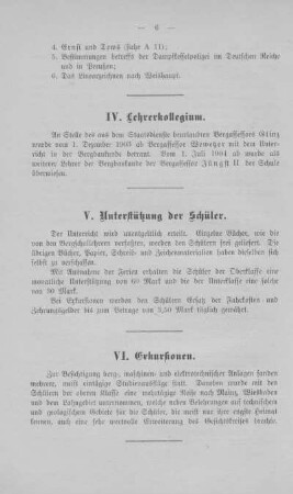 IV. Lehrerkollegium