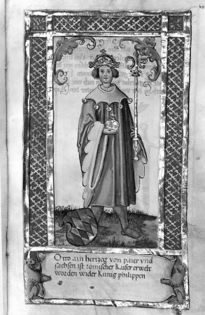 Welfenchronik — Kaiser Otto 4. aus dem Haus Welf-Este (1177-1218), Folio 40recto