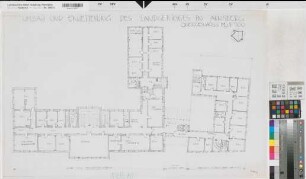 Arnsberg, Landgericht, Hauptgebäude, Obergeschoss, Grundriss