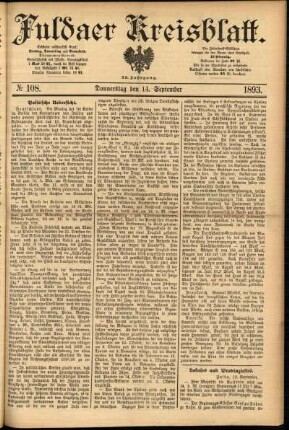 Ausgabe vom Donnerstag, den 14. September 1893.