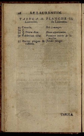 Tabula Laurentini II / Planche du Laurentin II