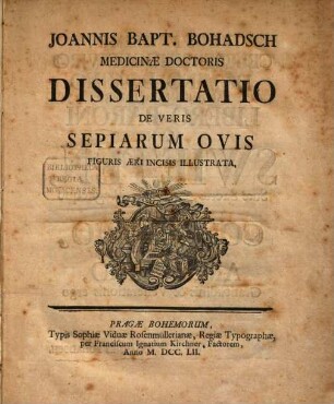 Diss. de veris sepiarum ovis