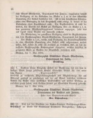 46. Ministerial-Bekanntmachung, den Wechsel in der Haupt-Agentur der Aachen-Leipziger Versicherungs-Aktien-Gesellschaft betreffend