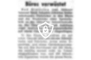 Büros verwüstet