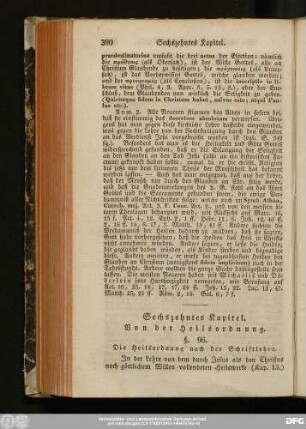 Sechszehntes Kapitel. Von der Heilsordnung.