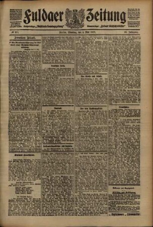 Zweite Ausgabe vom Dienstag, den 04. Mai 1909.