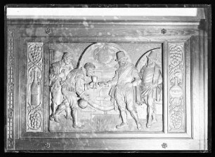 Wandvertäfelung mit Trinkszene (Kallmuth und Kreuzwertheimer Romberg)